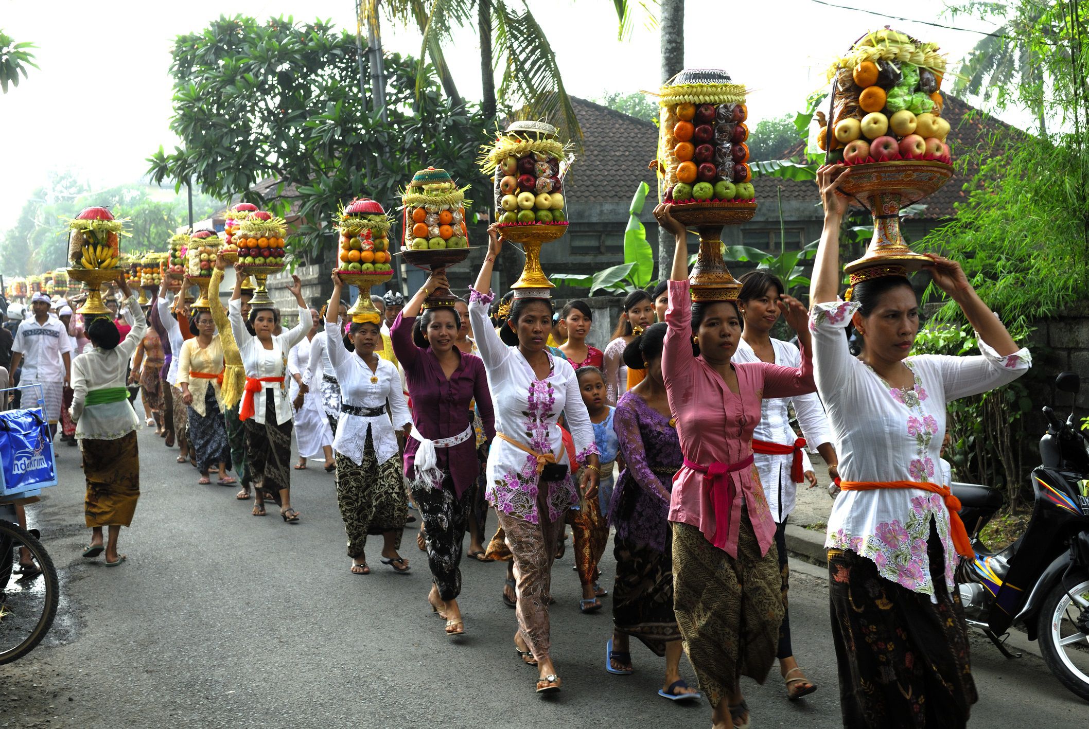 Balinese Woman on Galungan Day Festival Parade